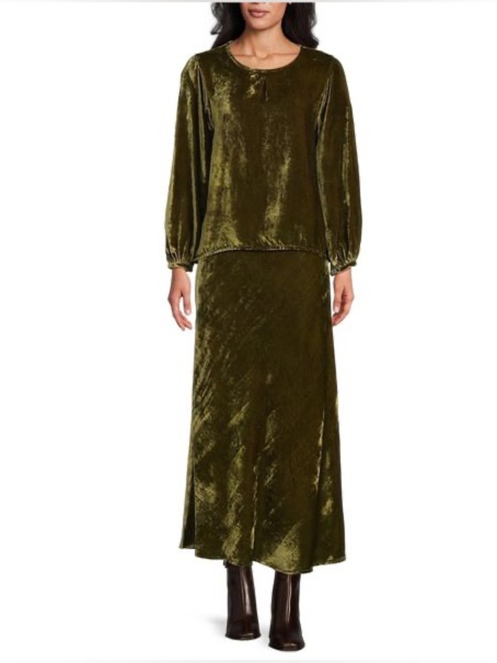 NWT Bryn Walker Maltiinto Velvet Maxi Skirt XXL A-Line Boho Cottagecore fall - Picture 2 of 7